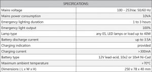 Cosine Developments ES40W specifications