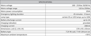 Cosine Developments ES10Wdc sepcifications